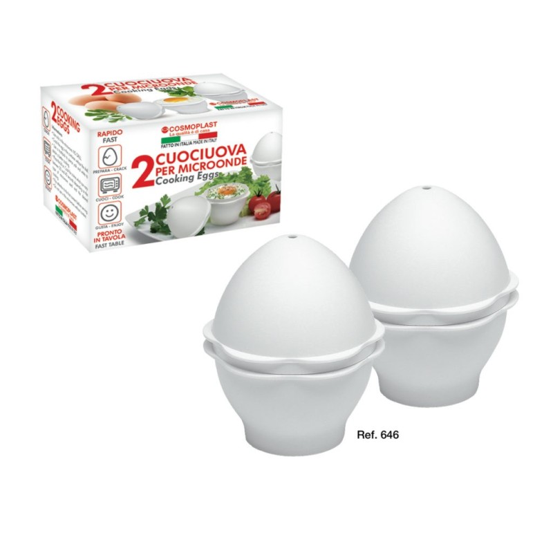 CUOCIUOVA PER MICROONDE COSMOPLAST - 2 Pz