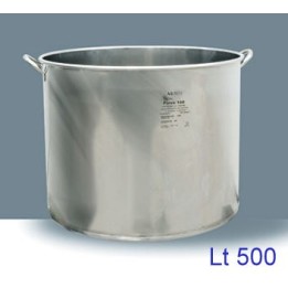 MASTELLO CILINDRICO INOX Lt 500