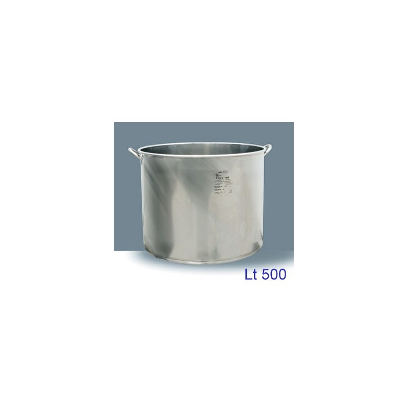 MASTELLO CILINDRICO INOX Lt 500