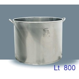 MASTELLO CILINDRICO INOX Lt 800
