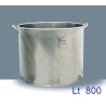MASTELLO CILINDRICO INOX Lt 800