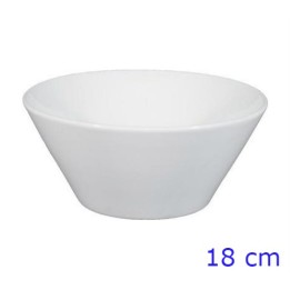 INSALATIERA PORCELLANA BIANCA CONICA CM 18