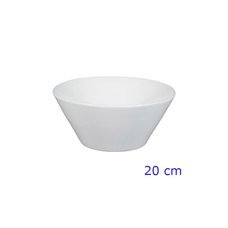 INSALATIERA PORCELLANA BIANCA CONICA CM 20