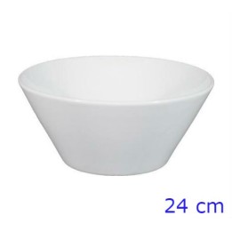 INSALATIERA PORCELLANA BIANCA CONICA CM 24