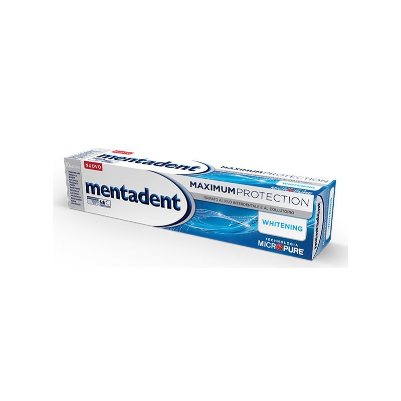 DENTIFRICIO MENTADENT 75 ml MAXIMUM PROTECTION PURE WHITE