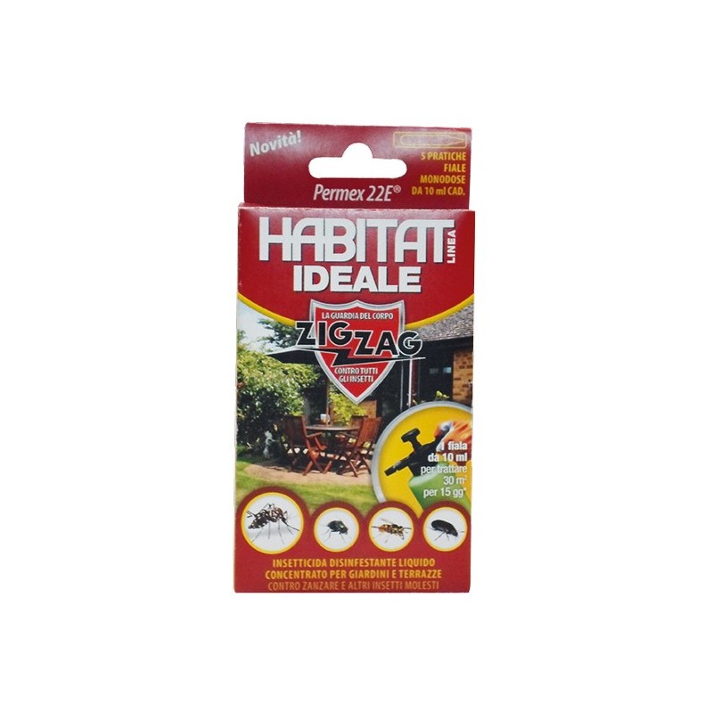 INSETTICIDA LIQUIDO HABITAT IDEALE 5 FIALE 10 Ml ZIG ZAG