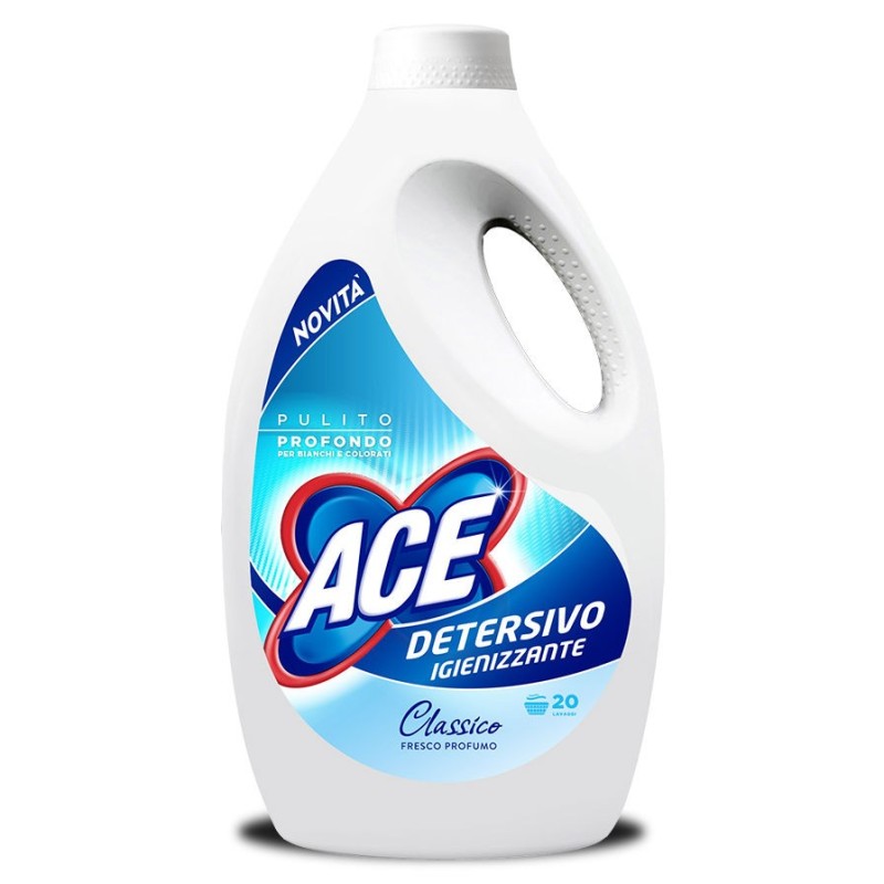 DETERSIVO LAVATRICE LIQUIDO ACE 20 MIS CLASSICO