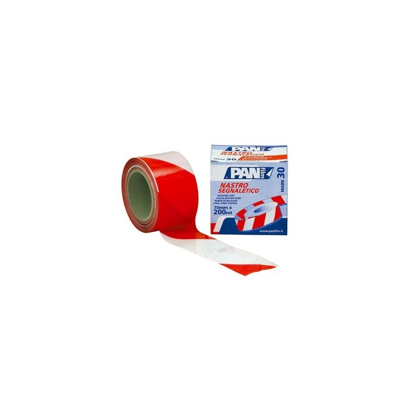 NASTRO SEGNALETICO BIANCO ROSSO MT 200