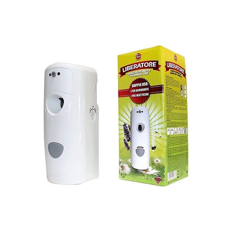 DISPENSER LIBERATORE EROGATORE AUTOMATICO PER BOMBOLETTE SPRAY