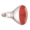 Lampada a infrarossi 150W con vetro rosso e attacco E27 per riscaldamento