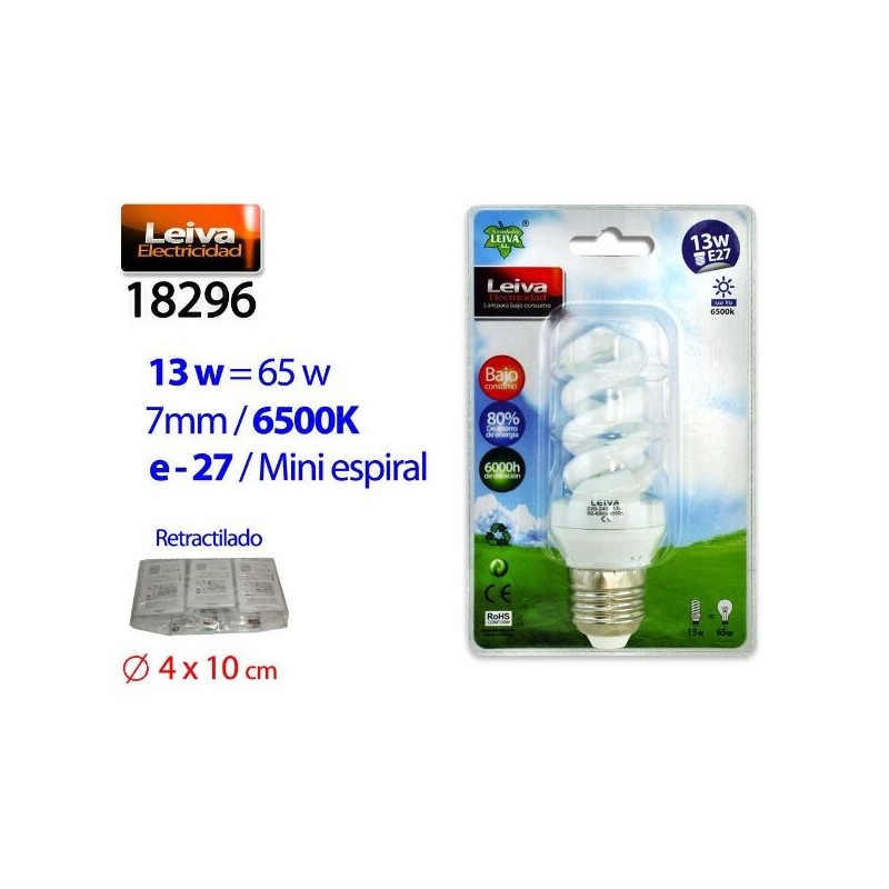 LAMPADA RISPARMIO E27 SPIRALE 13W