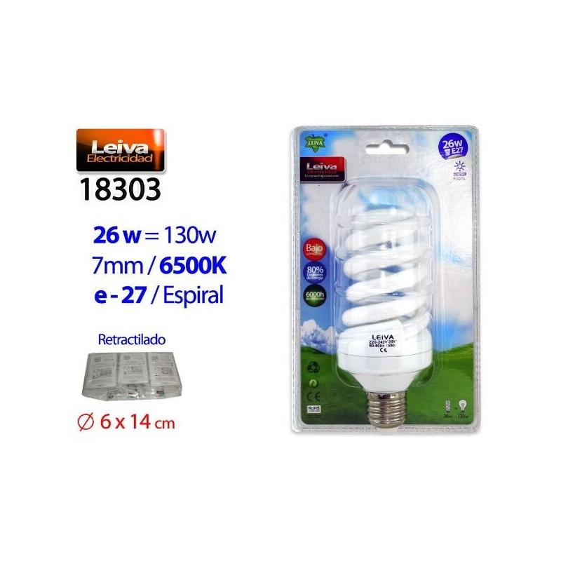 LAMPADA RISPARMIO E27 SPIRALE 26W