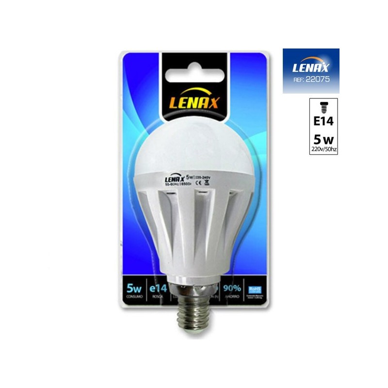 LAMPADA RISPARMIO LED E14 GLOBO  5W