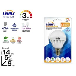 LAMPADA RISPARMIO LED E14 SFERA  3W
