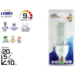 LAMPADA RISPARMIO LED E27 3 TUBI 9W