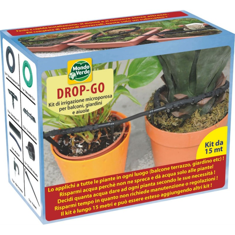 DROP GO KIT IRRIGAZIONE ACQUA MICROPOROSA Mt 15
