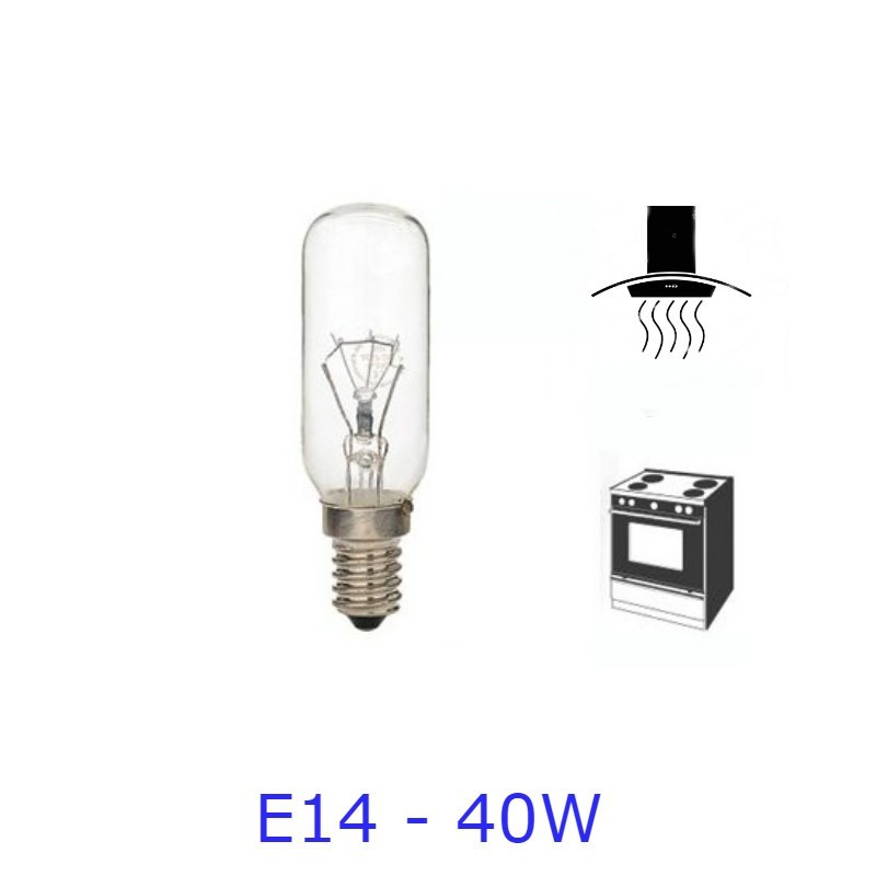 LAMPADINA TUBO PER FORNO E CAPPE E14 - 40W