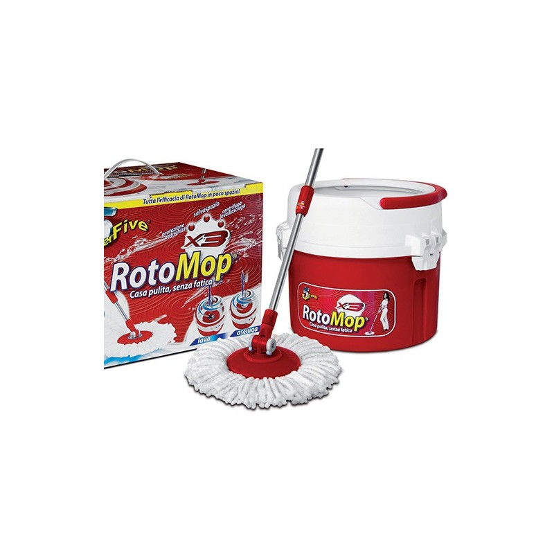 LAVAPAVIMENTI ROTANTE IN MICROFIBRA ROTOMOP X3 COMPLETO