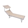 LETTINO MARE ALLUMINIO E TELA CON TETTO BEIGE
