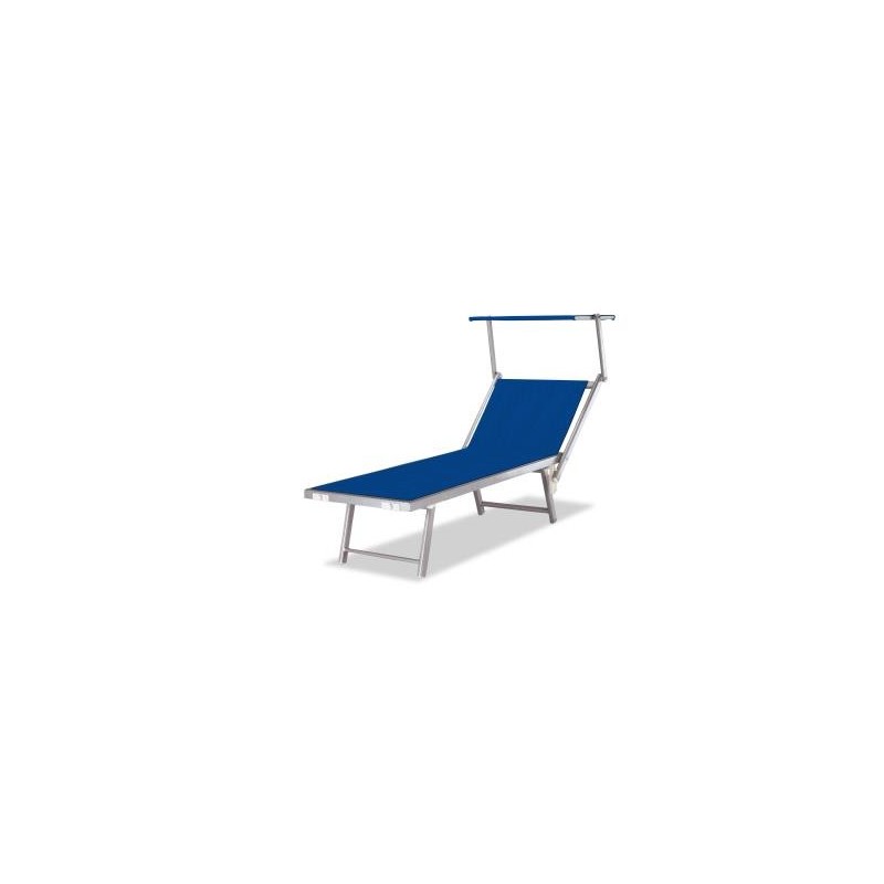 LETTINO MARE ALLUMINIO E TELA CON TETTO BLU