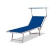 LETTINO MARE ALLUMINIO E TELA CON TETTO BLU