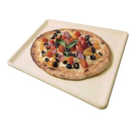 PIASTRA PIETRA REFRATTARIA PER COTTURA PIZZA QUADRATA CM 35x34,5