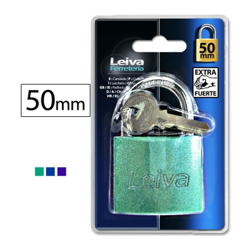 LUCCHETTO OTTONE MM 50 COLORATO