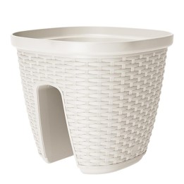 FIORIERA A SELLA PER RINGHIERA CASA MESH CM 30x30x26 BIANCA - EMSA