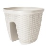 FIORIERA A SELLA PER RINGHIERA CASA MESH CM 30x30x26 BIANCA - EMSA