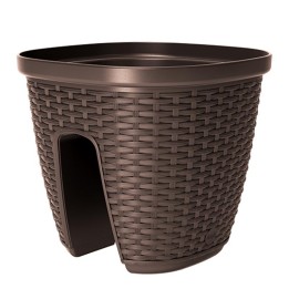 FIORIERA A SELLA PER RINGHIERA CASA MESH CM 30x30x26 MOKA - EMSA