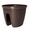 FIORIERA A SELLA PER RINGHIERA CASA MESH CM 30x30x26 MOKA - EMSA