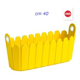 FIORIERA CESTINO JARDINIERE LANDHAUS CM 40x16 GIALLO