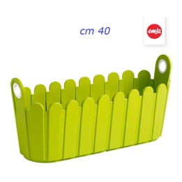FIORIERA CESTINO JARDINIERE LANDHAUS CM 40x16 VERDE