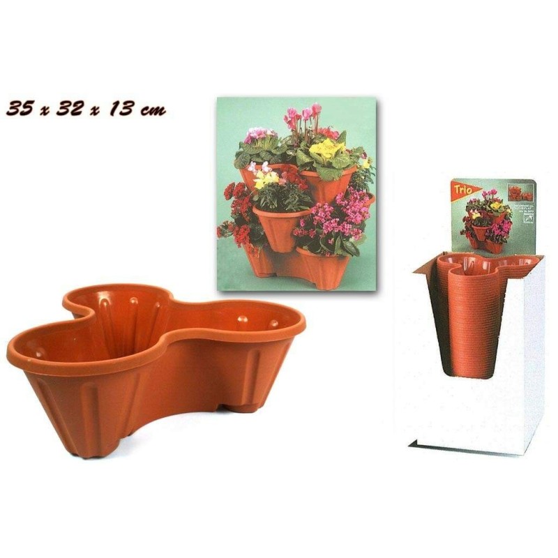 FIORIERA TRIO ACCATASTABILE CM 35x32x13