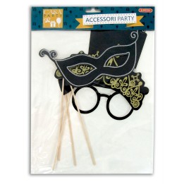 MASCHERINE MASCHERE IN CARTA PER PARTY 4 Pz