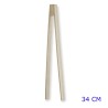 Molla prendicarne professionale in legno di faggio naturale lunghezza 34 cm con terminali zigrinati