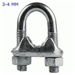 MORSETTO ZINCATO FERMA CAVO  3-4 MM