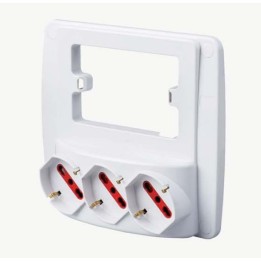 MULTIPRESA DA PARETE EMILIA SMART 3 PRESE SHUKO 10-16A