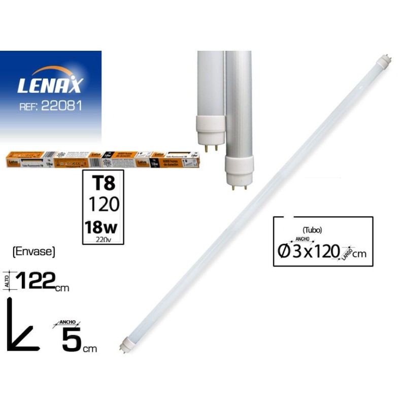 NEON LINEARE LED T8 18W CM 120 LENAX