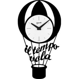 OROLOGIO DA PARETE IN METALLO CM 30 IL TEMPO VOLA - NERO