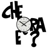 OROLOGIO DA PARETE IN METALLO CM 53x44 CHE ORA E' - NERO