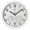OROLOGIO DA PARETE PLASTICA CM 30 IGROMETRO E TERMOMETRO BIANCO