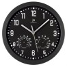 OROLOGIO DA PARETE PLASTICA CM 30 IGROMETRO E TERMOMETRO NERO