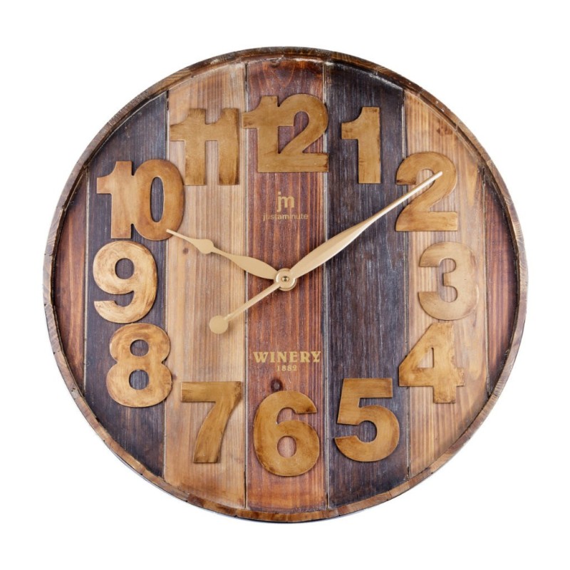 Orologio da parete rustico Botte in legno cm 60