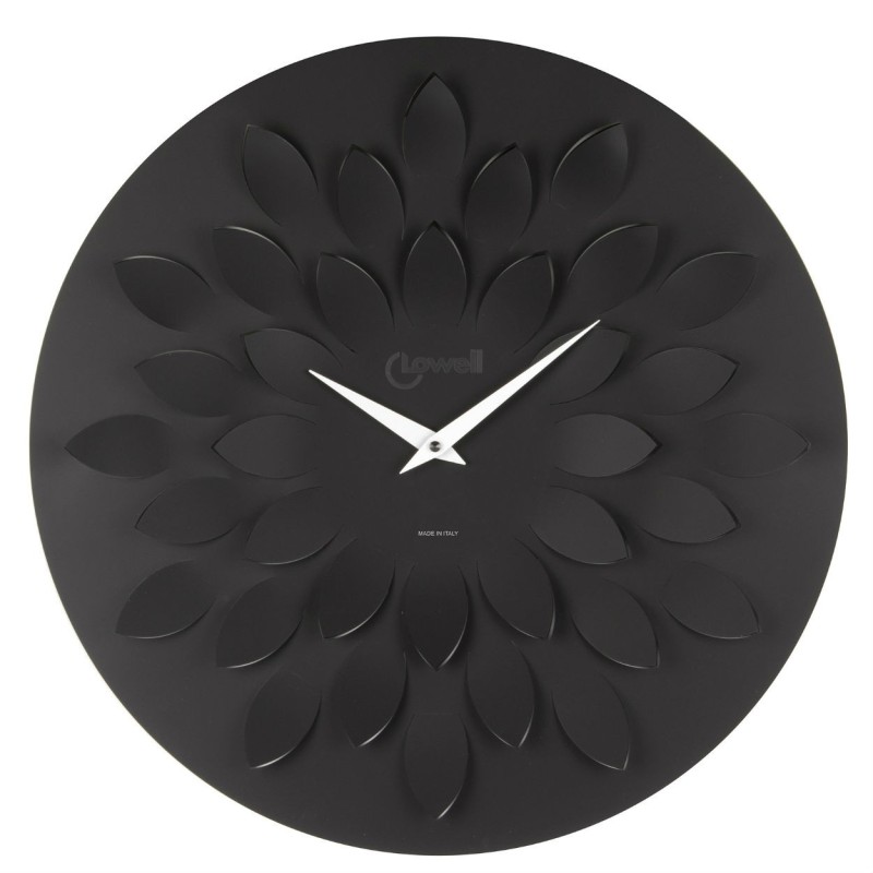 Orologio da parete in plexglass modello Petali neri Lowell