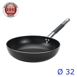PADELLA ALLUMINO INDUZIONE ALBLACK 3MM CM 32