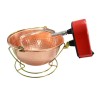 PAIOLO IN RAME CM 32 - 6 Lt CON MESCOLATORE ELETTRICO 5W