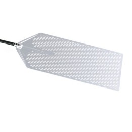 PALA PIZZA A METRO AZZURRA ALLUMINIO FORATA CM 40x60 MANICO CM 120