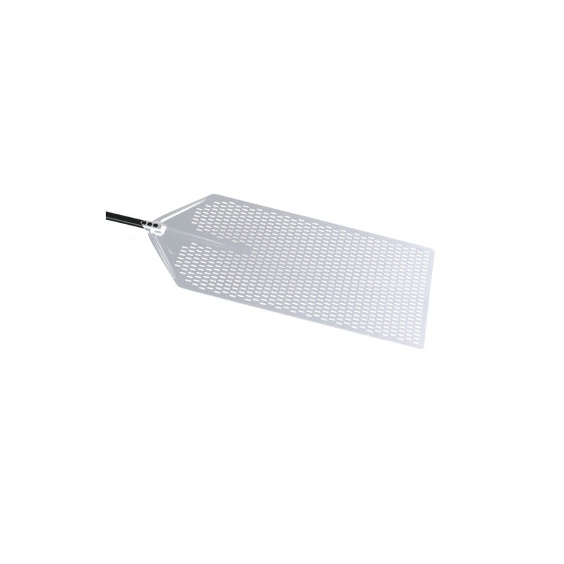 PALA PIZZA A METRO AZZURRA ALLUMINIO FORATA CM 40x60 MANICO CM 120
