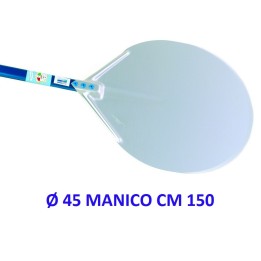 PALA PIZZA AMICA ALLUMINIO ROTONDA Ø 45 MANICO CM 150